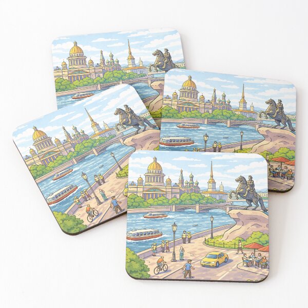 Item preview, Illustration of St. Petersburg – Cathedral and Canals | Modern Classical Art designed and sold by DrizzyV.
