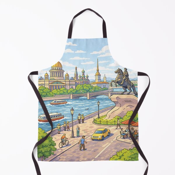 Item preview, Illustration of St. Petersburg – Cathedral and Canals | Modern Classical Art designed and sold by DrizzyV.
