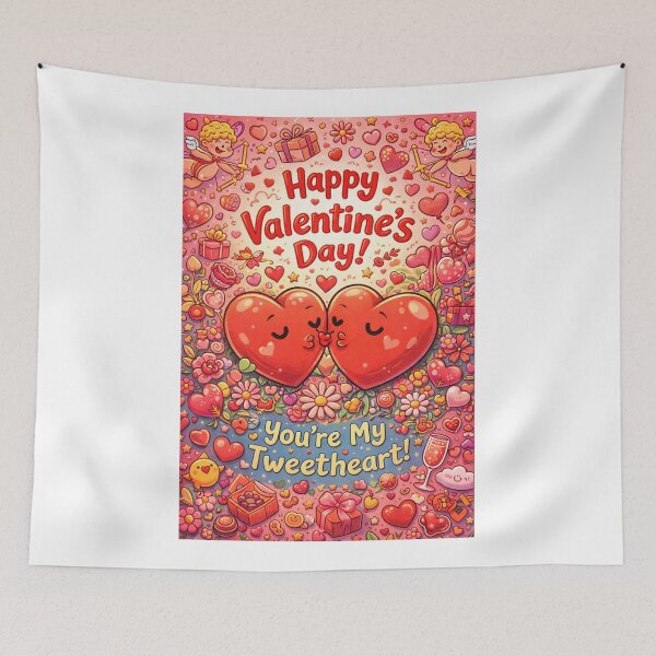 Item preview, Cute Valentine’s Day Heart Couple Surrounded by Love and Sweets designed and sold by Aryabek.