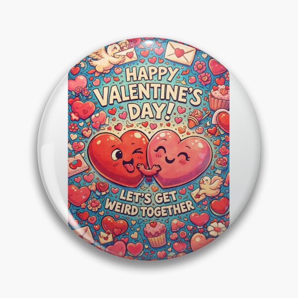 Item preview, Funny Valentine’s Day Hearts with “Let’s Get Weird Together” Vibe designed and sold by Aryabek.