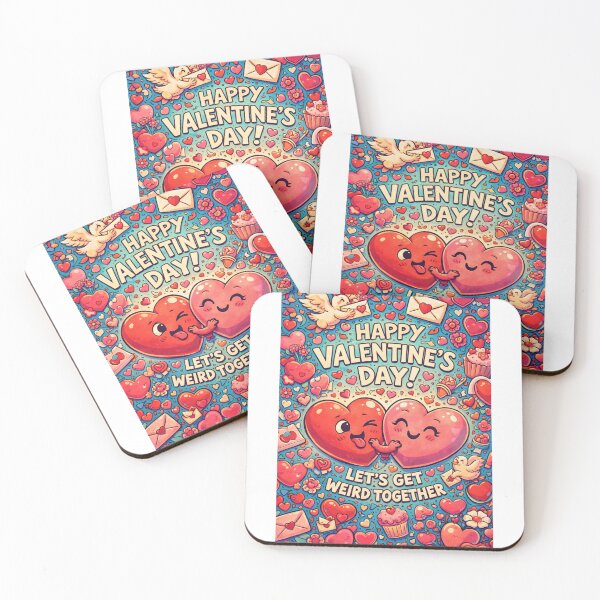 Item preview, Funny Valentine’s Day Hearts with “Let’s Get Weird Together” Vibe designed and sold by Aryabek.