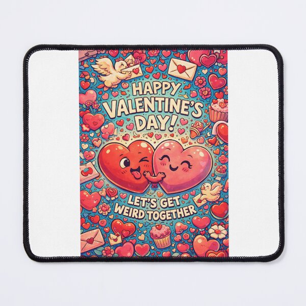 Item preview, Funny Valentine’s Day Hearts with “Let’s Get Weird Together” Vibe designed and sold by Aryabek.