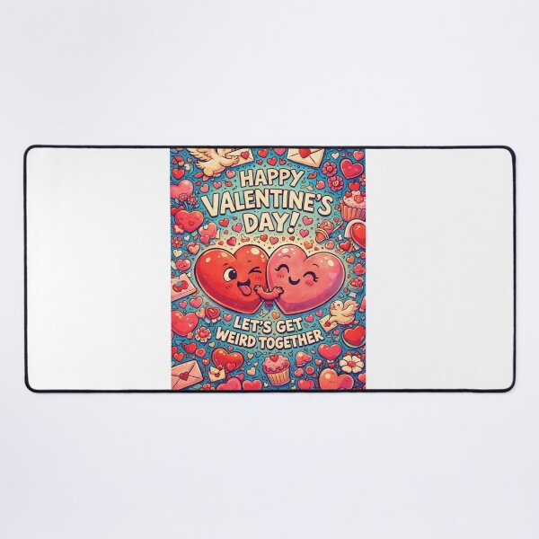 Item preview, Funny Valentine’s Day Hearts with “Let’s Get Weird Together” Vibe designed and sold by Aryabek.