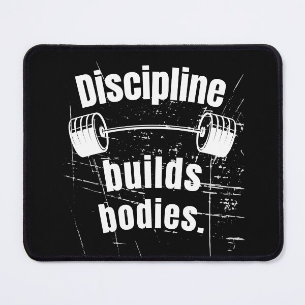 Item preview, Discipline builds bodies. Gym Fitness Motivation Quote designed and sold by TeeArtWorld.