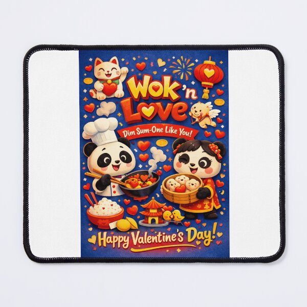 Item preview, Valentine’s Day Panda Chefs Stirring Up Dim Sum Romance designed and sold by Aryabek.