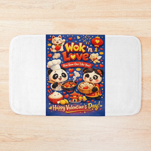 Item preview, Valentine’s Day Panda Chefs Stirring Up Dim Sum Romance designed and sold by Aryabek.