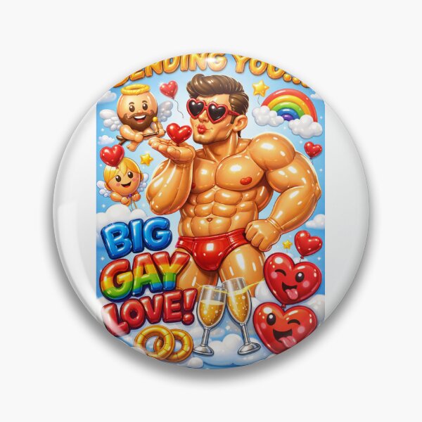 Item preview, Sending Big Gay Love with Balloons, Rainbows and Heart Kisses designed and sold by Aryabek.