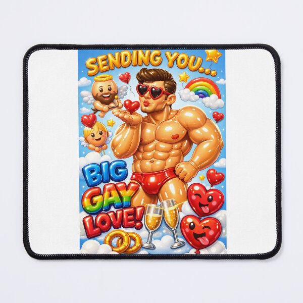 Item preview, Sending Big Gay Love with Balloons, Rainbows and Heart Kisses designed and sold by Aryabek.