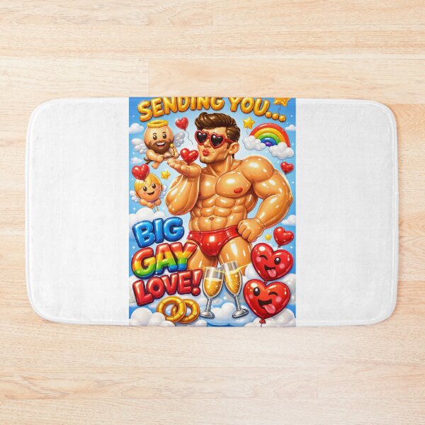 Item preview, Sending Big Gay Love with Balloons, Rainbows and Heart Kisses designed and sold by Aryabek.