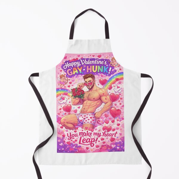 Item preview, Gay Hunk Valentine with Rainbow, Roses and Flirty Heart Message designed and sold by Aryabek.