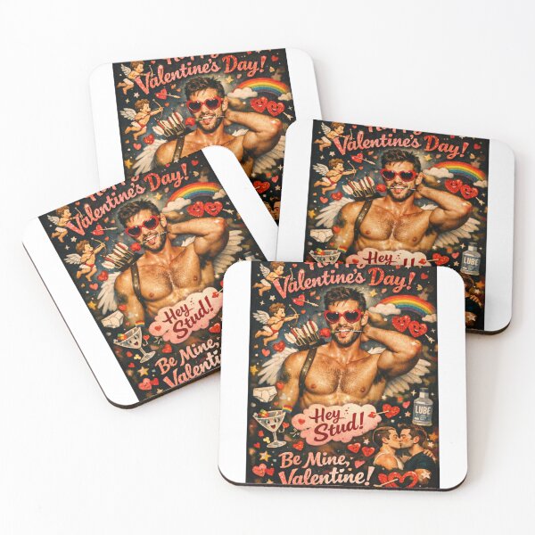 Item preview, Hey Stud! Pride Cupid Valentine with Heart Sunglasses and Rainbow Romance designed and sold by Aryabek.