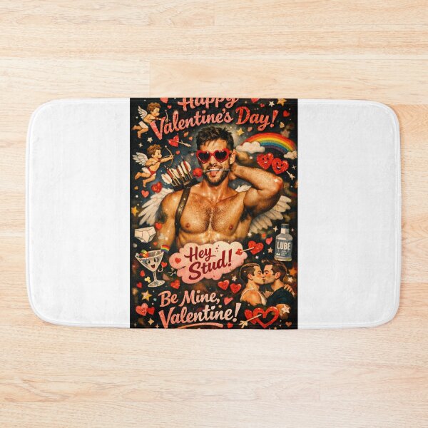Item preview, Hey Stud! Pride Cupid Valentine with Heart Sunglasses and Rainbow Romance designed and sold by Aryabek.