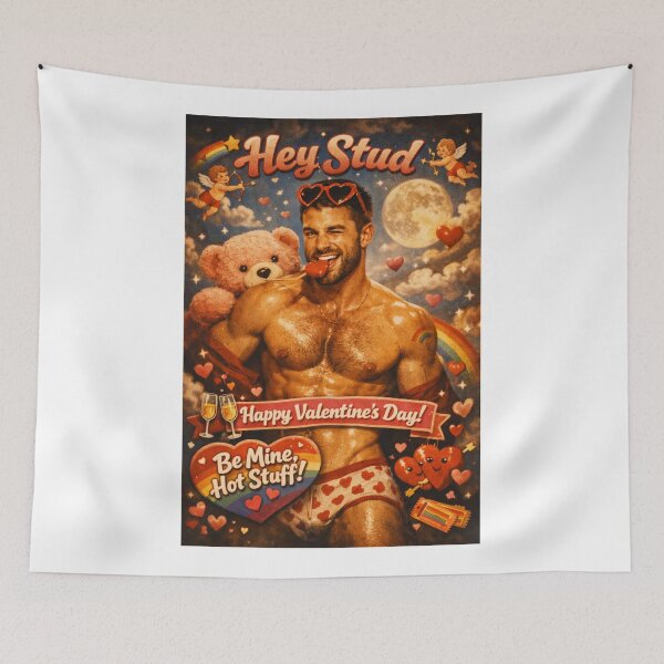 Item preview, Hot Stuff Valentine with Rainbow Briefs, Cupid Boys, and Flirty Bear Surprise designed and sold by Aryabek.