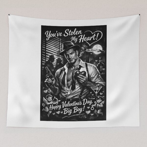 Item preview, You've Stolen My Heart! Noir Gay Valentine with Hardboiled Charm designed and sold by Aryabek.