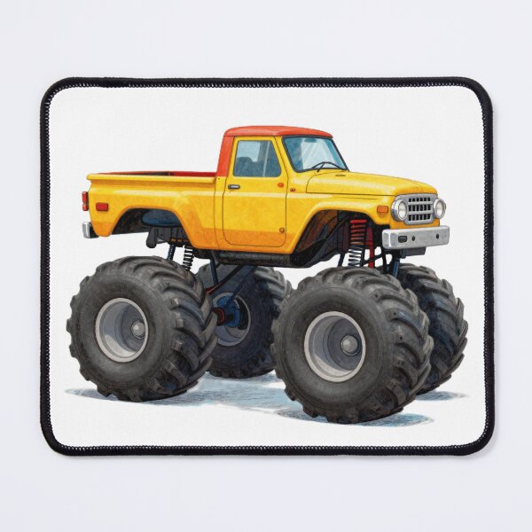 Item preview, Retro Monster Truck Illustration – Colorful Off-Road Pickup designed and sold by myforestfog.