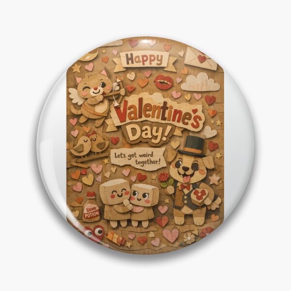 Item preview, Let’s Get Weird Together! Paper Valentine’s Day with Silly Cat Cupid and Kawaii Love designed and sold by Aryabek.