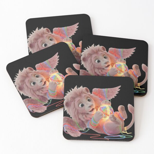 Item preview, Playful Pink Lion Tangled in Magic Yarn designed and sold by PixMoody.