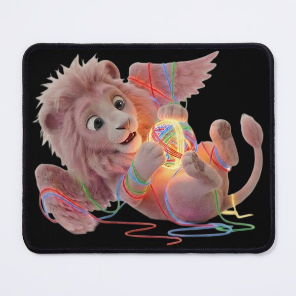 Item preview, Playful Pink Lion Tangled in Magic Yarn designed and sold by PixMoody.
