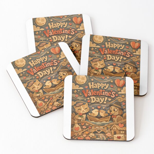 Item preview, Rowboat Romance on Valentine’s Night with Paper Moon and Cat Serenade designed and sold by Aryabek.