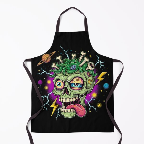 Item preview, Psychedelic Cartoon Skull with Cosmic Elements and Vibrant Colors designed and sold by mitdz shop.