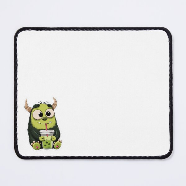 Item preview, Cute Monster Drinking Matcha – Cozy Kawaii Illustration designed and sold by MirAgency.