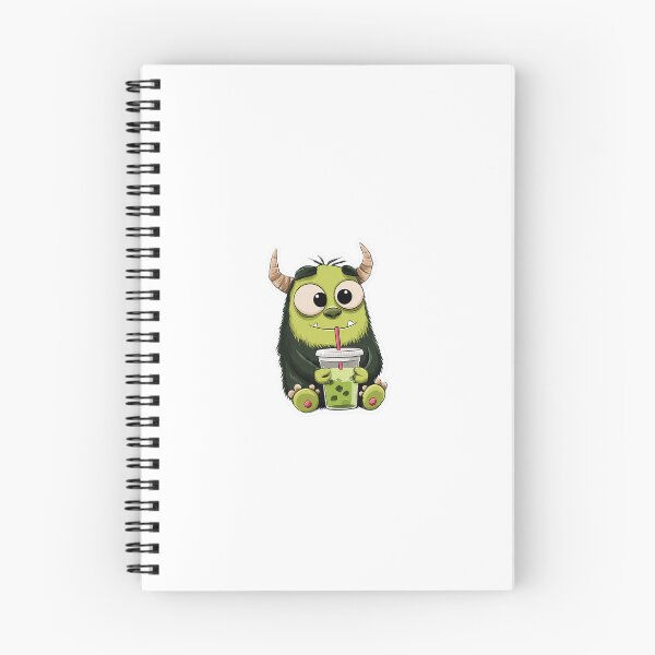 Item preview, Cute Monster Drinking Matcha – Cozy Kawaii Illustration designed and sold by MirAgency.