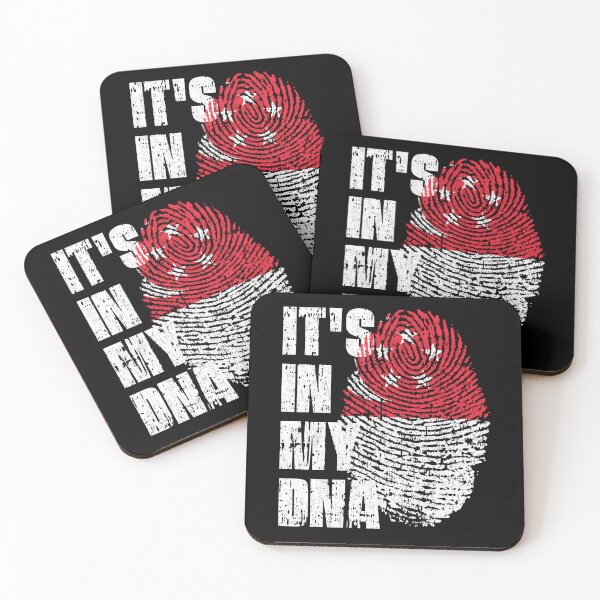 Item preview, IT'S IN MY DNA Singapore Flag Roots designed and sold by CosmoKitsch.