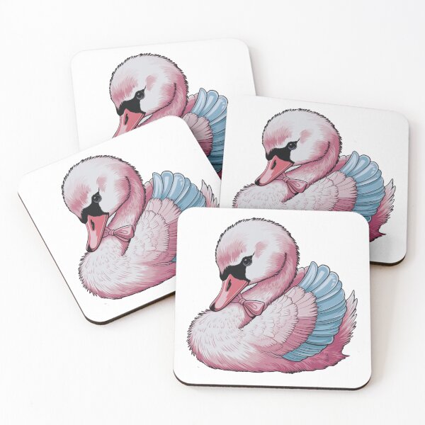 Item preview, Elegant Pink Swan with Bow designed and sold by JAMESAMORN.