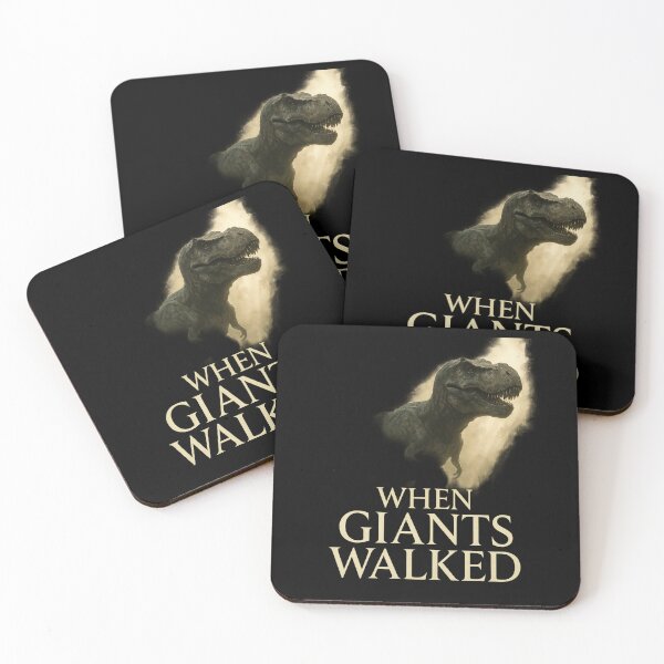 Item preview, When Giants Walked - Cinematic T-Rex Poster designed and sold by MKreative Studio.