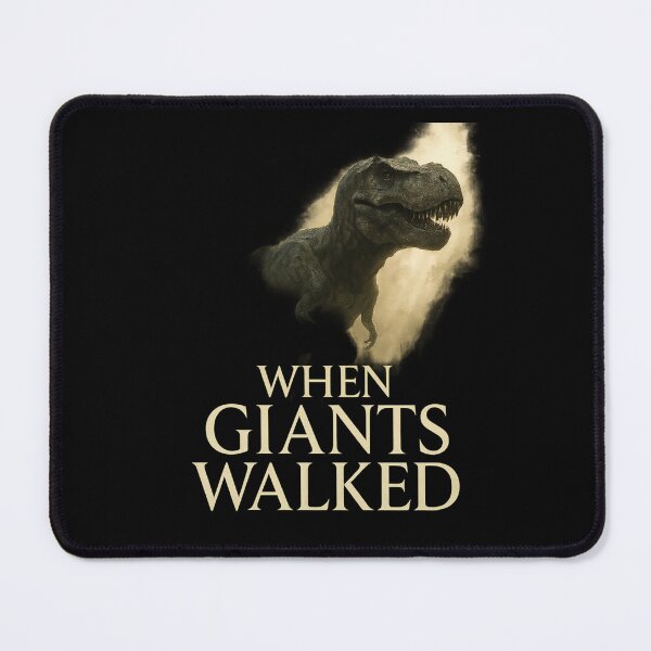Item preview, When Giants Walked - Cinematic T-Rex Poster designed and sold by MKreative Studio.