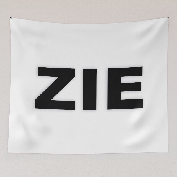 Item preview, ZIE — Black Minimal Bold Type Statement designed and sold by WORDPAUSE.