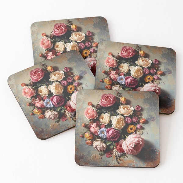 Item preview, Vintage Bloom: Modern Abstract Impasto Peony and Wildflower Garden Art designed and sold by Cozyartsss.