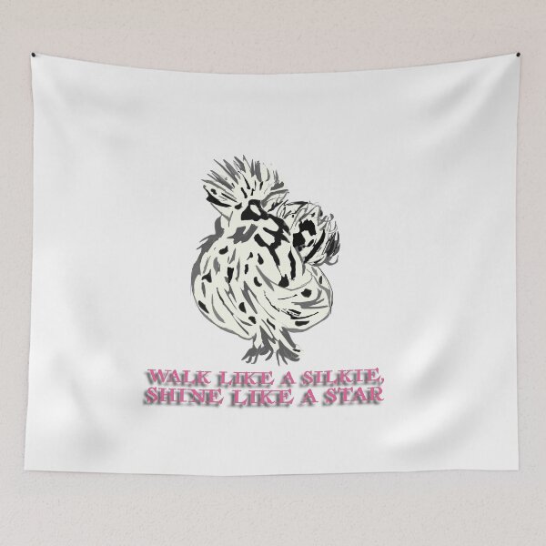 Item preview, Silkie chicken  American Silkie chicken splash illustration designed and sold by Najomiartstudio.