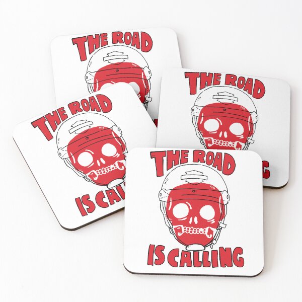 Item preview, The Road Is Calling - Red Skull Biker Quote Design designed and sold by RNASstuff.