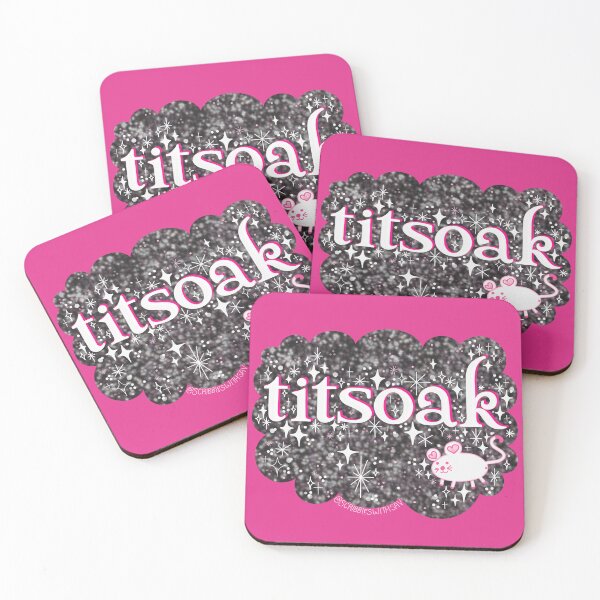 Item preview, TITSOAK | pink & black, sparkly rattie doodle designed and sold by scribbleswithsav.