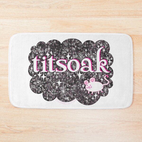 Item preview, TITSOAK | pink & black, sparkly rattie doodle designed and sold by scribbleswithsav.