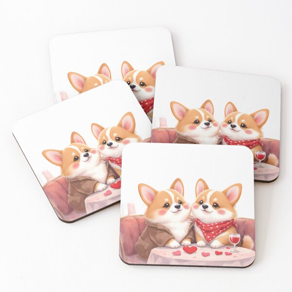 Item preview, Corgi Couple Valentine designed and sold by Kedspicedesign.