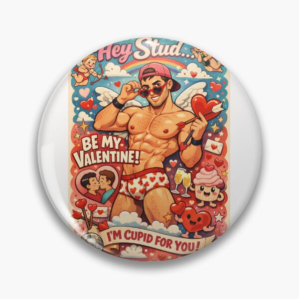 Item preview, Hey Stud! Cupid's LGBTQ Valentine with Heart Briefs and Rainbow Romance designed and sold by Places On Earth.