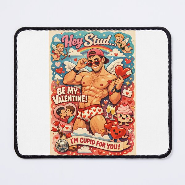Item preview, Hey Stud! Cupid's LGBTQ Valentine with Heart Briefs and Rainbow Romance designed and sold by Places On Earth.