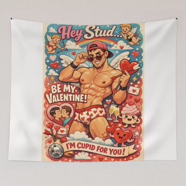 Item preview, Hey Stud! Cupid's LGBTQ Valentine with Heart Briefs and Rainbow Romance designed and sold by Places On Earth.