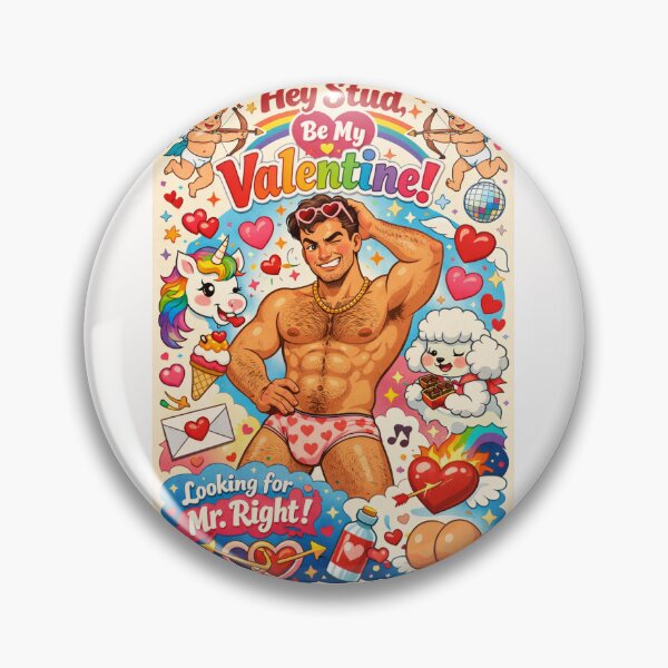Item preview, Hey Stud, Be My Valentine! Playful Gay Cupid Scene with Unicorn and Heart Briefs designed and sold by Places On Earth.