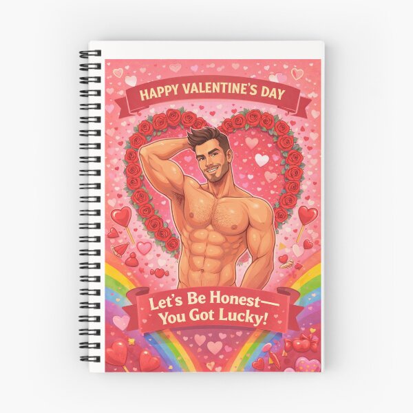 Item preview, Let’s Be Honest—You Got Lucky! Cheeky Gay Valentine’s Greeting with Rainbow and Roses designed and sold by Places On Earth.