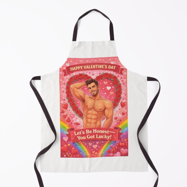 Item preview, Let’s Be Honest—You Got Lucky! Cheeky Gay Valentine’s Greeting with Rainbow and Roses designed and sold by Places On Earth.