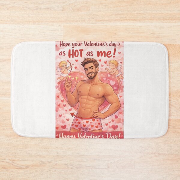 Item preview, Hope Your Valentine’s Day is as Hot as Me! Sexy Cupid Pose with Heart Shorts and Pink Sky designed and sold by Places On Earth.