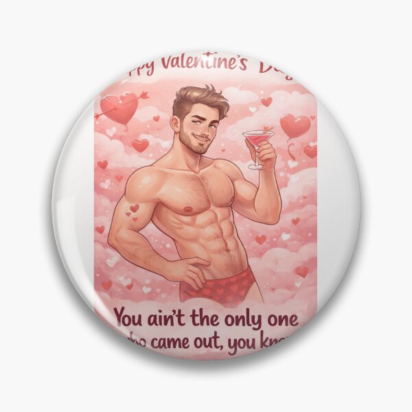 Item preview, You Ain’t the Only One Who Came Out! Playful Gay Valentine with Martini and Clouds designed and sold by Places On Earth.