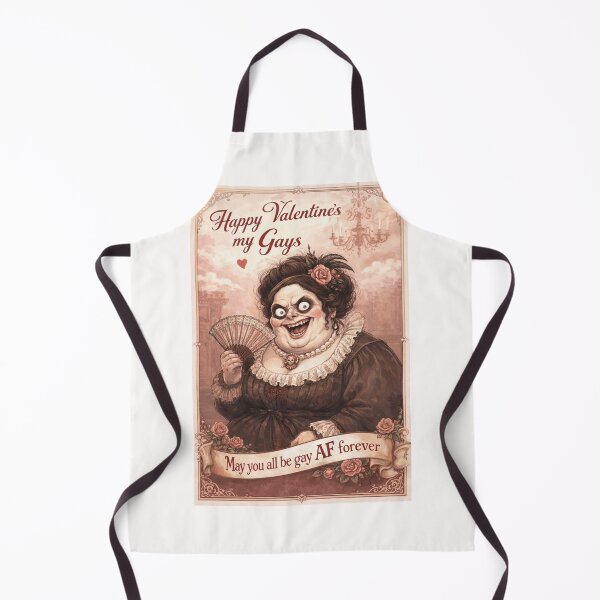 Item preview, Happy Valentine’s My Gays – Gothic Aristocrat Drag Queen with Fan and Roses designed and sold by Places On Earth.