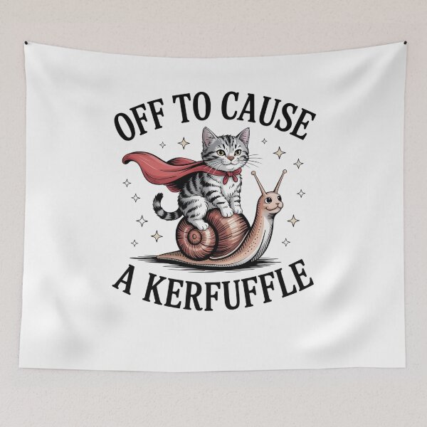 Item preview, Off To Cause A Kerfuffle Frog Funny Frog Meme designed and sold by THREE LITTLE BEANS.