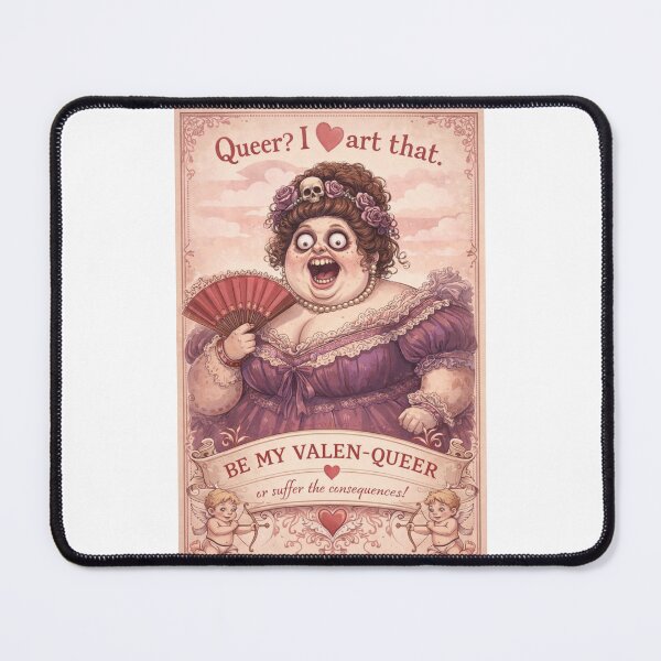 Item preview, Queer? I Heart That – Skull-Crowned Drag Valentine Diva Threatens with Love designed and sold by Places On Earth.