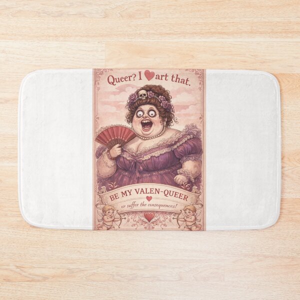 Item preview, Queer? I Heart That – Skull-Crowned Drag Valentine Diva Threatens with Love designed and sold by Places On Earth.