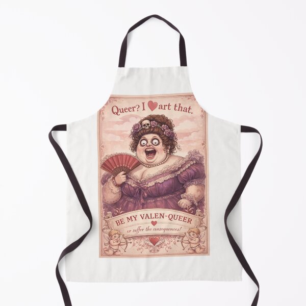 Item preview, Queer? I Heart That – Skull-Crowned Drag Valentine Diva Threatens with Love designed and sold by Places On Earth.